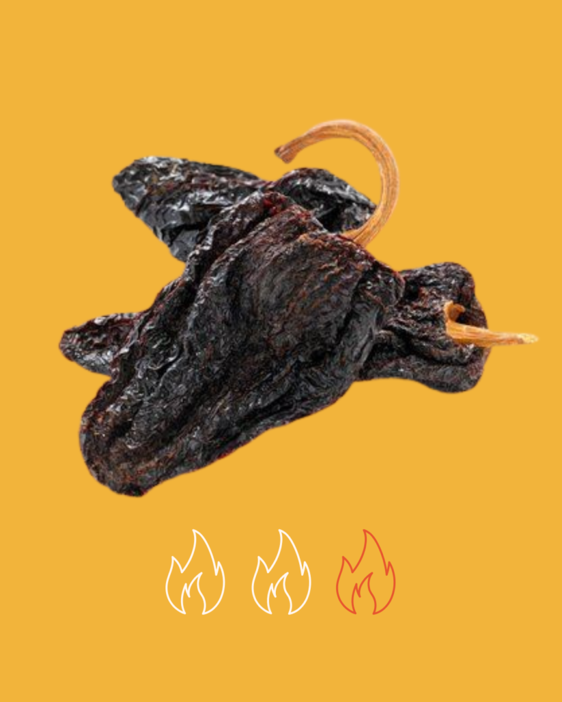 Chiles from Pachangas fresh produce selection with a mild heat indicator below.
