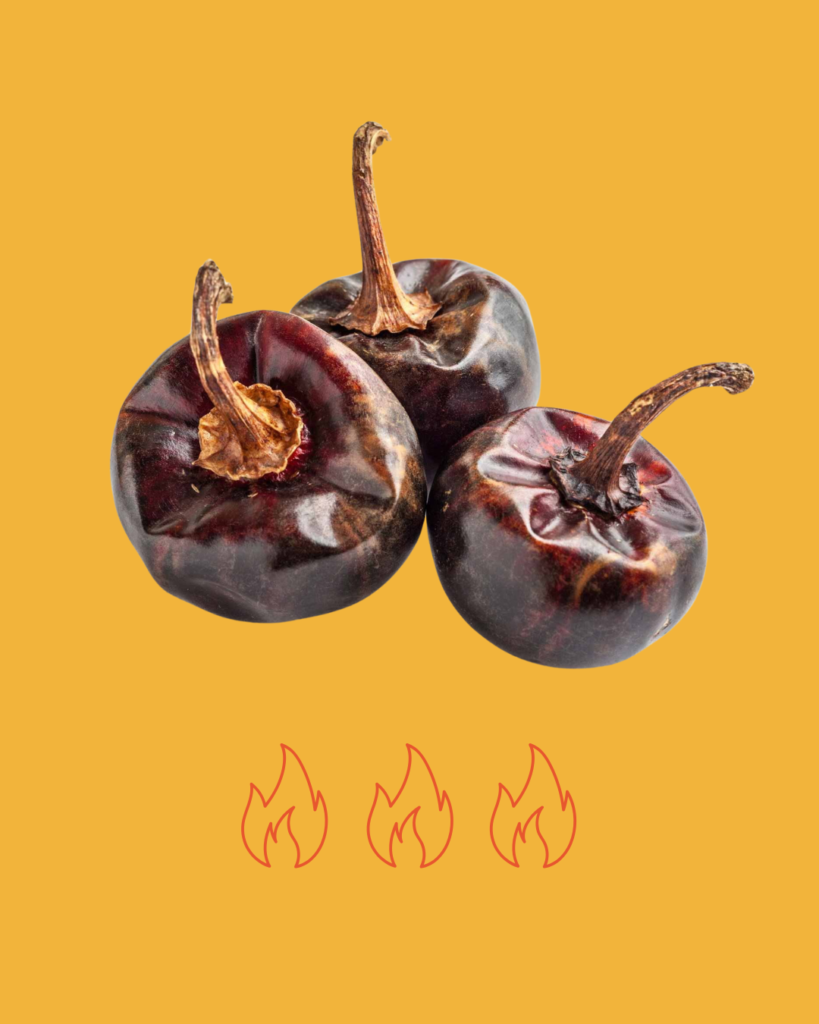 Spicy dried chiles from our produce farm.